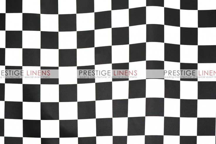 Race Check Lamour Sash-3.5 Inch White