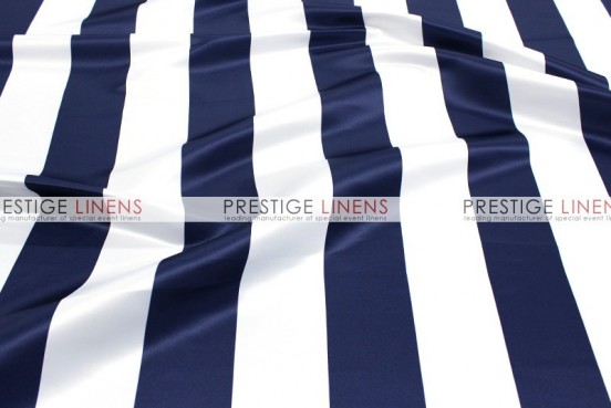 Striped Print Lamour Sash - 3.5 Inch - Navy