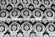 Damask Print Lamour Napkin - Black/White