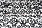 Damask Print Lamour Napkin - White/Black