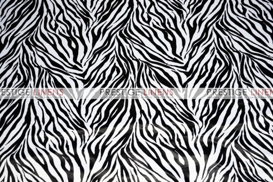 Zebra Print Lamour Napkin - White