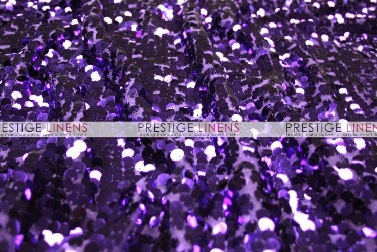 Mesh Sequins Embroidery Table Linen - Purple