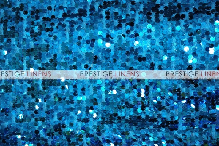 Mesh Sequins Embroidery Table Linen - Turquoise