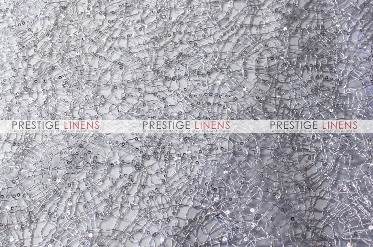 Metallic Chain Lace Table Linen - Silver