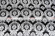 Damask Print Lamour Table Linen - Black/White