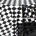 Diamond Print Lamour Table Linen - White/Black