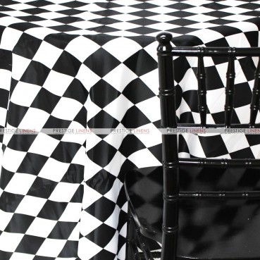 Diamond Print Lamour Table Linen - White/Black