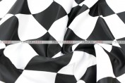 Diamond Print Lamour Table Linen - White/Black