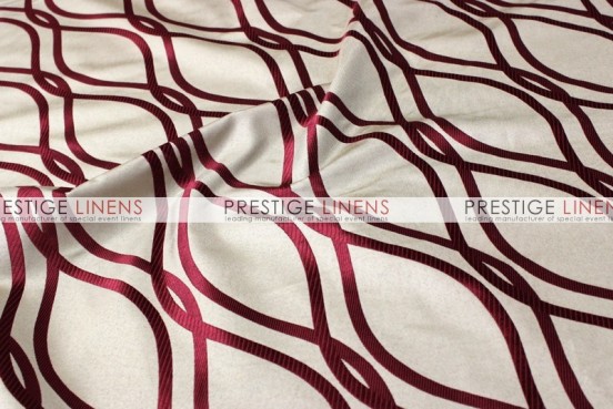 Eliptical Jacquard Table Linen - Burgundy