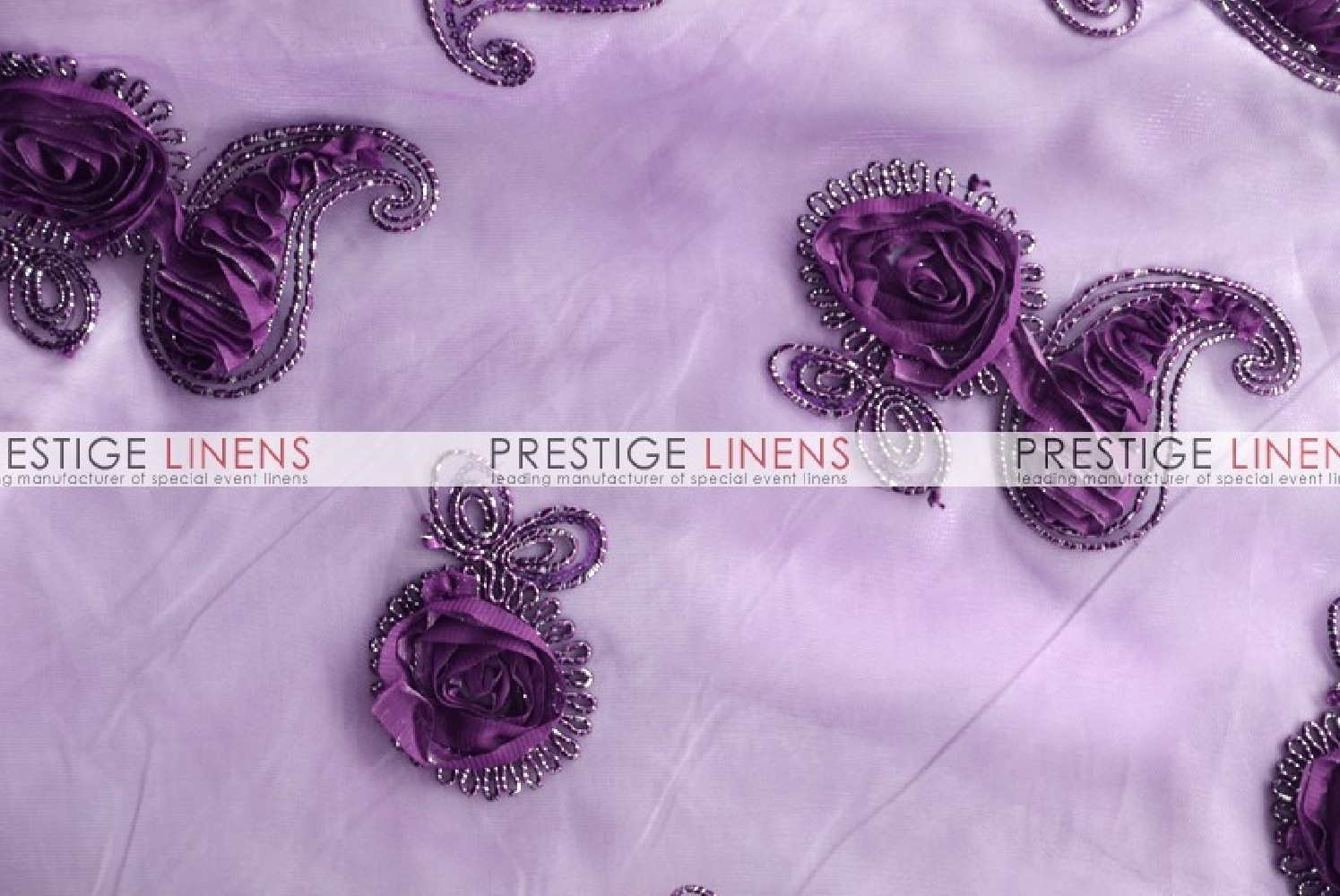 Fancy Paisley Table Linen Plum Prestige Linens