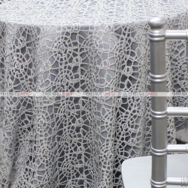Chemical Lace Table Linen - Silver