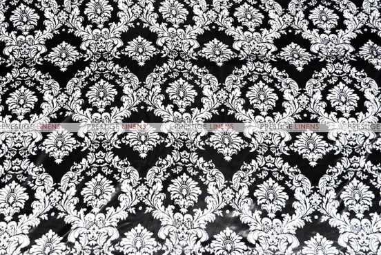 Damask Print Lamour Chair Cover - Black/White