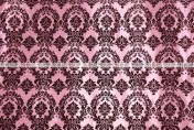 Flocking Damask Taffeta Chair Cover - Pink/Black