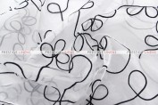 Fantasia Sheer Table Linen - White/Black
