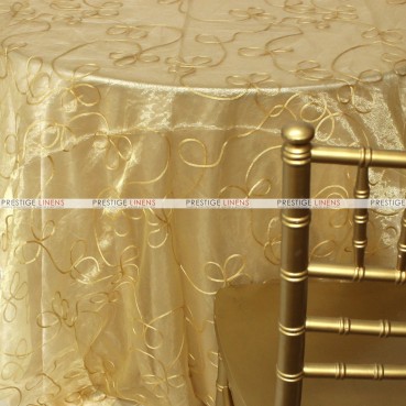 Fantasia Sheer Table Linen - Gold