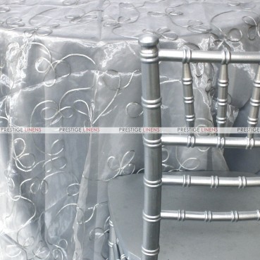 Fantasia Sheer Table Linen - Silver