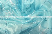 Fantasia Sheer Table Linen - Aqua
