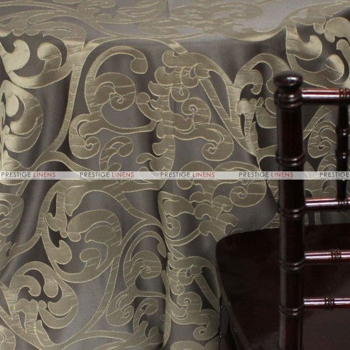 Victorian Damask Table Linen - Taupe