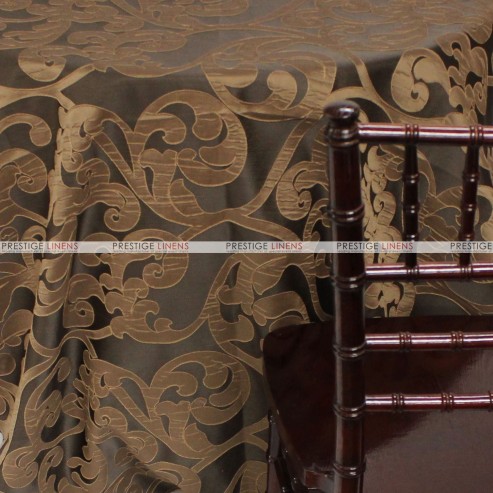Victorian Damask Table Linen - Chocolate