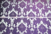 Alex Damask - Fabric by the yard - Dark Purple