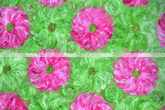 Bedazzled - Fabric by the yard - Lime/Fuchsia