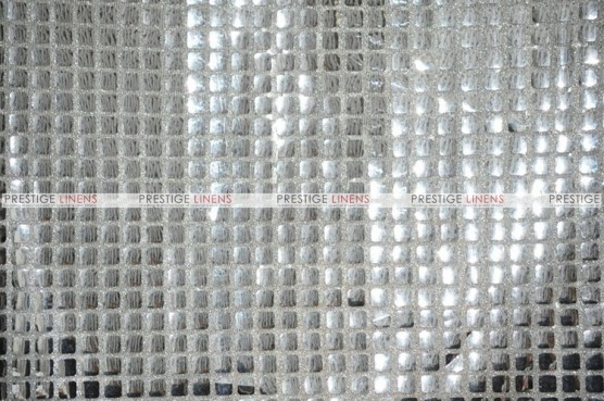Boxed Sequins - Fabric by the yard - Silver