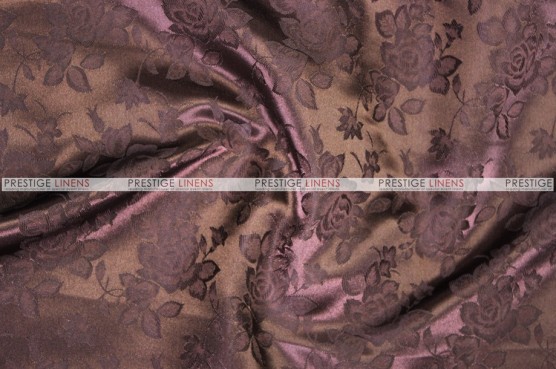 Brocade Satin - Fabric by the yard - Brown