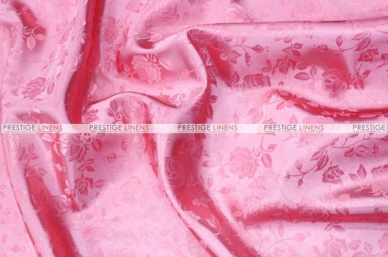 Brocade Satin - Fabric by the yard - Candy Pink
