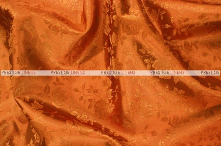 Brocade Satin - Fabric by the yard - Cinnamon