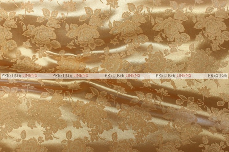 Brocade Satin - Fabric by the yard - Gold