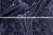 Brocade Satin - Fabric by the yard - Navy