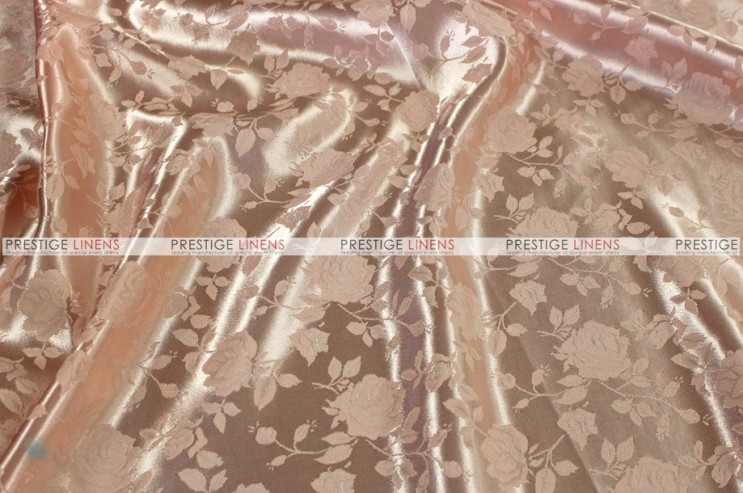 Brocade Satin - Fabric by the yard - Peach