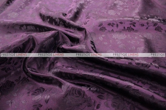 Brocade Satin - Fabric by the yard - Plum