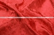 Brocade Satin - Fabric by the yard - Red