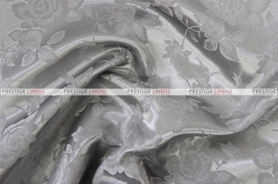 Brocade Satin - Fabric by the yard - Silver