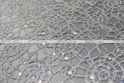 Chemical Lace - Fabric by the yard - Silver