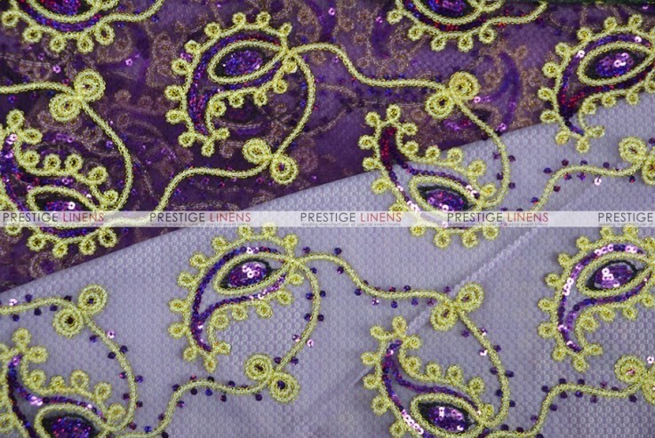 Coco Paisley - Fabric by the yard - Plum