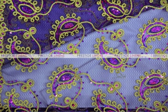 Coco Paisley - Fabric by the yard - Purple