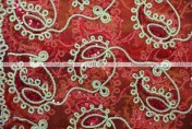 Coco Paisley - Fabric by the yard - Red