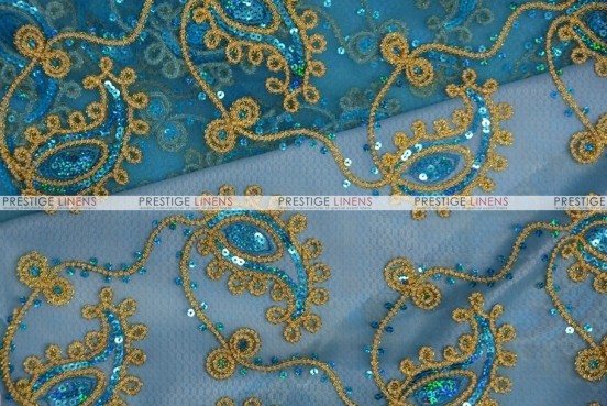 Coco Paisley - Fabric by the yard - Turquoise