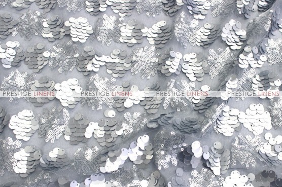 Silver Sequins Fabric, Full Sequins Silver Fabric, Silver Sequin on Mesh  Fabric, Silver Sequins Fabric by the Yard