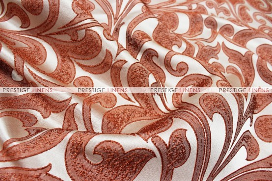 Delta Damask - Fabric by the yard - Rust