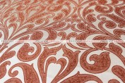Delta Damask - Fabric by the yard - Rust