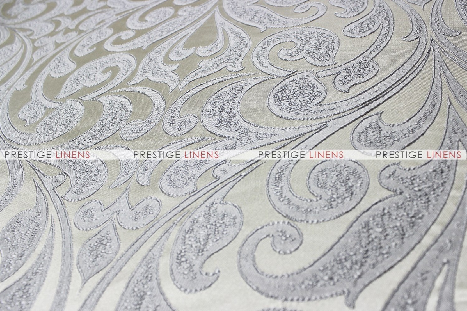 Vintage Damask - Fabric by the yard - White - Prestige Linens