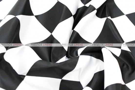 Diamond Print Lamour - Fabric by the yard - White/Black