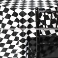 Diamond Print Lamour - Fabric by the yard - White/Black