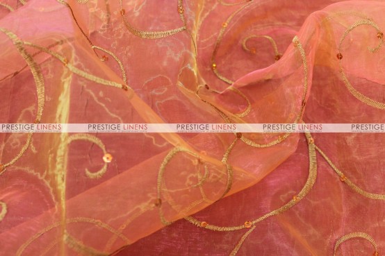 Ferial Organza Embroidery Gold, Very Lightweight Organza Fabric, Home  Decor Fabric