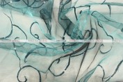 Ferial Organza - Fabric by the yard - Teal