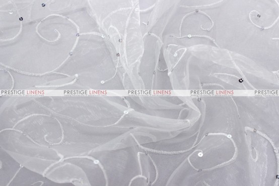 Ferial Organza - Fabric by the yard - White