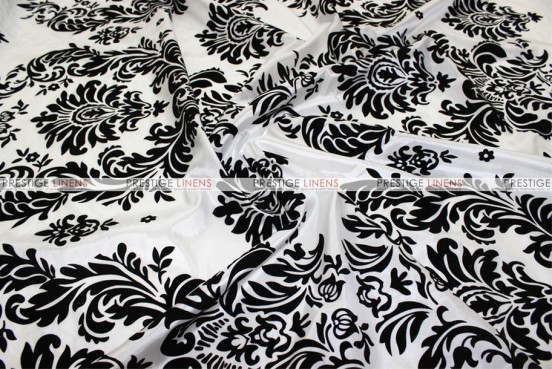 Flocking Damask Taffeta - Fabric by the yard - Big Damask
